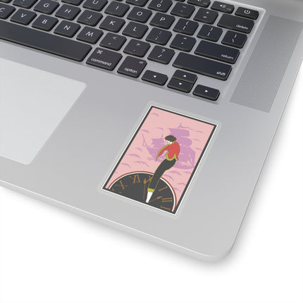 Woman Waiting for her Beloved at 1:59 by Kobayashi Kaichi Kiss-Cut Stickers (4 Sizes)