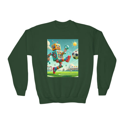 Kickoff Bot! Youth Crewneck Sweatshirt – Action, Energy & Game-Day Fun