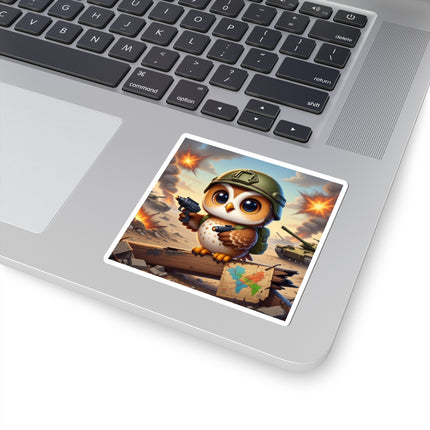 🦉🌟 The Owl on the Front Lines Kiss-Cut Sticker – Courage & Quiet Strength