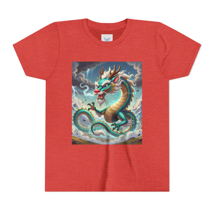 Tibetan Dragon in Battle Youth Short Sleeve Tee