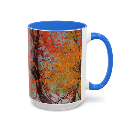 Autumn leaves by Edward Okuń Colorful Mugs (11oz, 15oz)