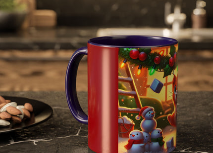 Naughty or Nice Kitten Christmas Colorful Mugs (11oz, 15oz)
