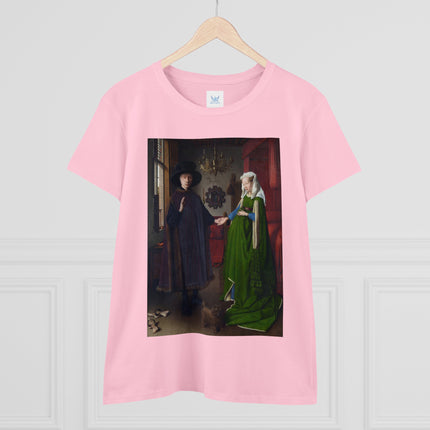 Arnolfini Portrait by Jan Van Eyck Women's Midweight Cotton Tee