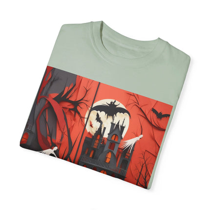 Halloween Night Scene Unisex Garment-Dyed T-shirt