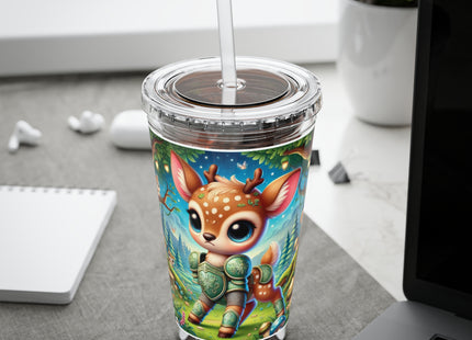 Fawn Defender Sunsplash Tumbler with Straw, 16oz