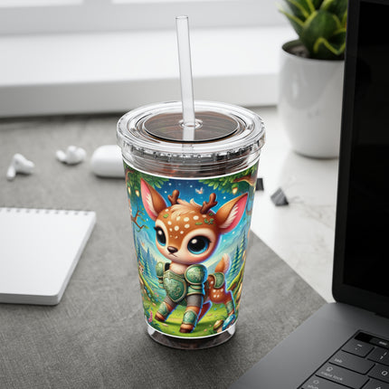 Fawn Defender Sunsplash Tumbler with Straw, 16oz
