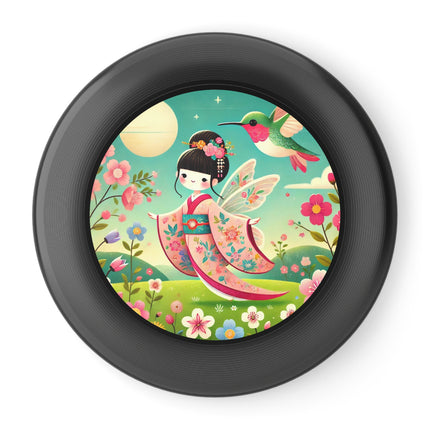 Geisha Fairy and the Hummingbird Blossom Wham-O Frisbee – Enchanted Wings & Graceful Harmony