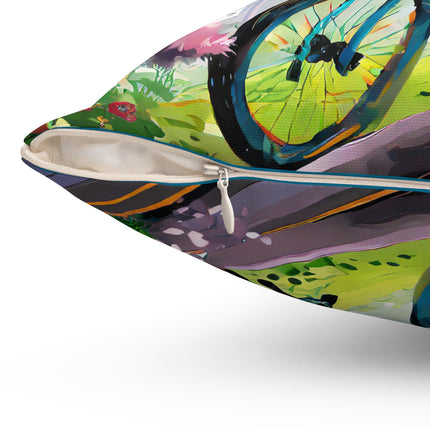 Cyberpunk Frog Spun Polyester Square Pillow