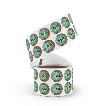 Mischief in Tinselland Round Sticker Label Rolls