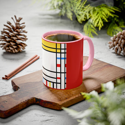Place de la Concorde by Piet Mondrian Colorful Mugs (11oz, 15oz)