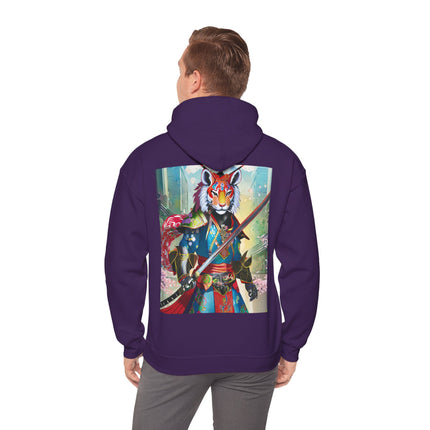 Cyberpunk Samurai Tiger – Heavy Blend™ Hooded Sweatshirt
