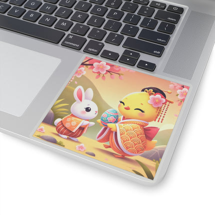 Whimsical Springtime Exchange Kiss-Cut Stickers (4 Sizes)
