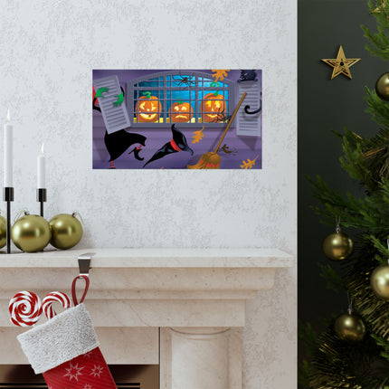 Whimsical Halloween Mischief Matte Horizontal Posters
