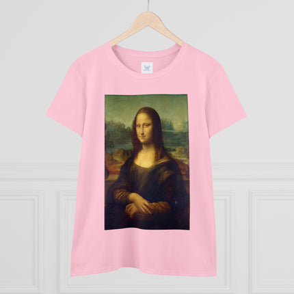 Mona Lisa by Leonardo da Vinci Women's Midweight Cotton Tee