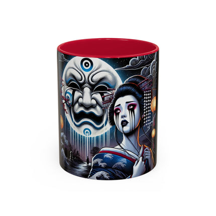 Geisha’s Black Ink Tears Colorful Mugs (11oz, 15oz)