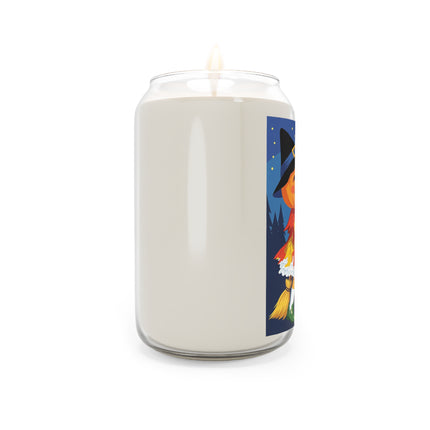 🎃🐈‍⬛ The Little Pumpkin Witch And Her Black Cat Scented Soy Candle – Whimsical Halloween Charm