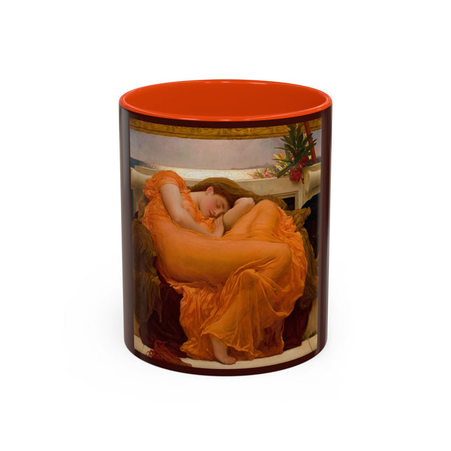 Flaming June by Frederic Leighton Colorful Mugs (11oz, 15oz)