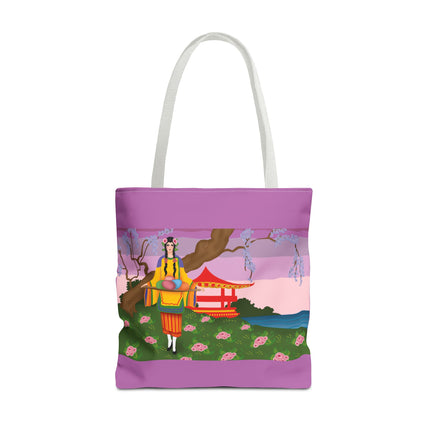 Elegance and Blooms: Vintage Glamour in Springtime Splendor Tote Bag (AOP)