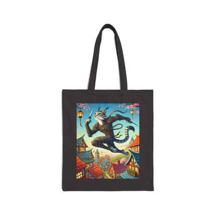 The Springbound Sentinel Cotton Canvas Tote Bag – Agility, Grace & Spring Vitality