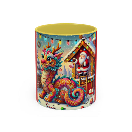 Playful Dragon's Christmas Colorful Mugs (11oz, 15oz)