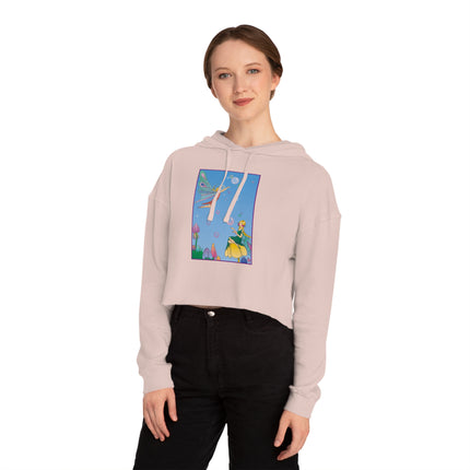 Blossoming Fairy Magic Cropped Hooded Sweatshirt