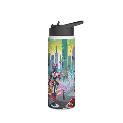 Fashion Cyberpunk CIA Robots Stainless Steel Water Bottle