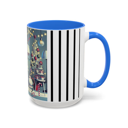 Whimsical Christmas Tea Party Colorful Mugs (11oz, 15oz)