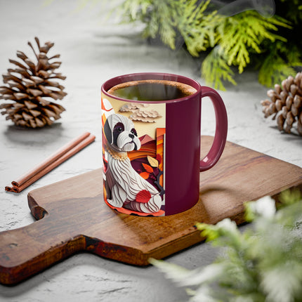 Shih Tzu at an Autumn Colorful Mugs (11oz, 15oz)