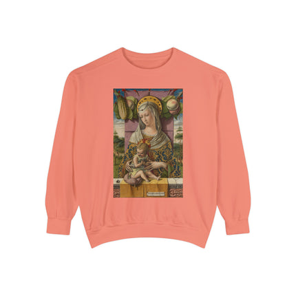 Madonna and Child by Carlo Crivelli Unisex Garment-Dyed Sweatshirt