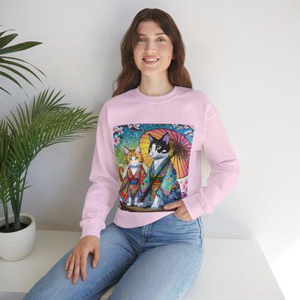 Kimono Kitties Unisex Heavy Blend™ Crewneck Sweatshirt