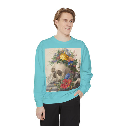Vanitas Still Life by Herman Henstenburgh Garment-Dyed Sweatshirt