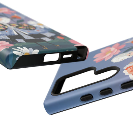 🌸🎀 The Grand Floral Promenade Phone Case – Art Deco Fashion Fantasy
