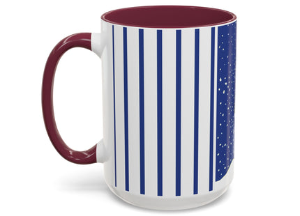 Snowman in Falling Snow Colorful Mugs (11oz, 15oz)
