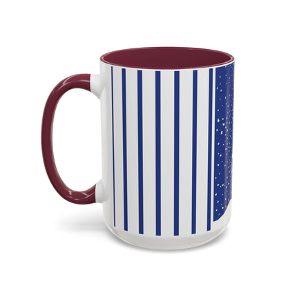 Snowman in Falling Snow Colorful Mugs (11oz, 15oz)