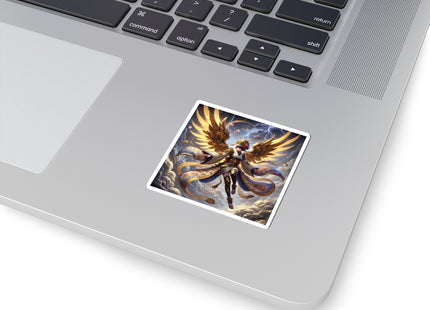 Valkyrie Descending Through Storm Kiss-Cut Stickers (4 Stickers)
