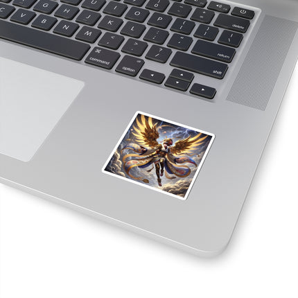Valkyrie Descending Through Storm Kiss-Cut Stickers (4 Stickers)