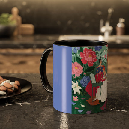 The Ladies Of The Blossoming Vanity Colorful Mugs – Art Deco Floral Elegance
