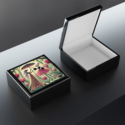 Tulip Parasol Jewelry Box – Whimsical Spring Encounter