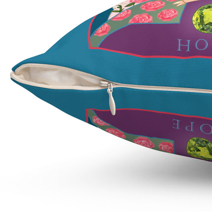 August & Peridot (from the Gem Series) by Sofia Chiostri Spun Polyester Square Pillow