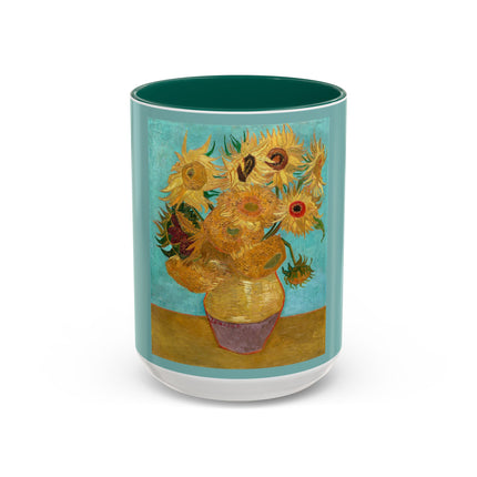 Vase with Twelve Sunflowers by Vincent van Gogh Colorful Mugs (11oz, 15oz)