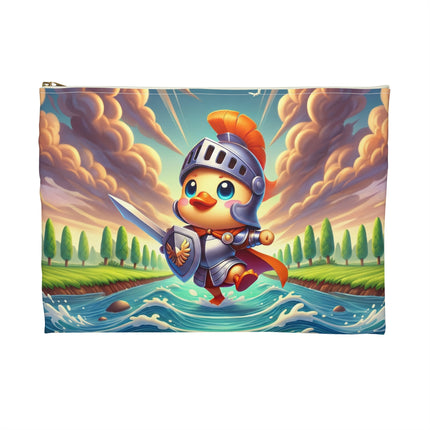 The Valiant Duck Flat Pouch – Courageous Charge & Playful Heroism