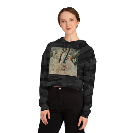 Les Femmes Fatales by Gerda Wegener Women’s Cropped Hooded Sweatshirt
