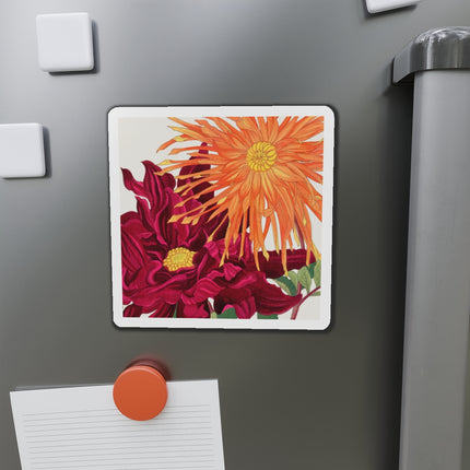 Dahlia Flower by Tanigami Kônan Die-Cut Magnets (5 Sizes)