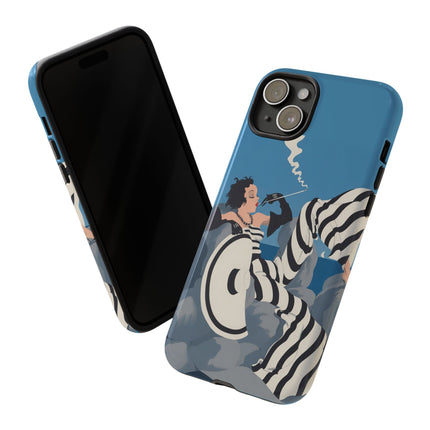 Art Deco Smoker Phone Case – Glamorous Lounging & Timeless Allure
