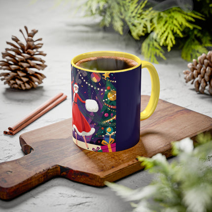 🎄❄️ The Christmas Snowball Dance Colorful Mug – Whimsical Holiday Fashion Fantasy