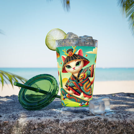 Dragon Dance on Wheels Sunsplash Tumbler with Straw, 16oz