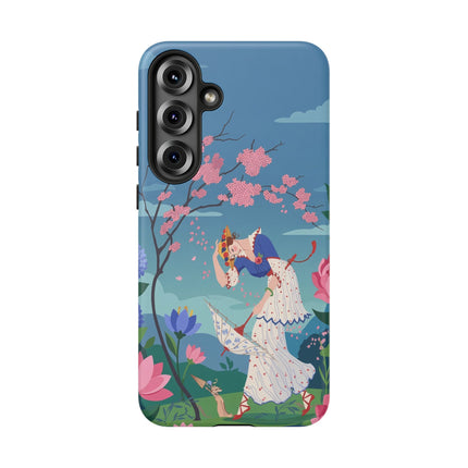 🌸☂️ The Lady Of The Falling Blossoms Phone Case – Art Deco Garden Whimsy