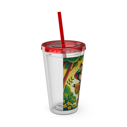 Firefly Dance on Wheels Sunsplash Tumbler with Straw, 16oz