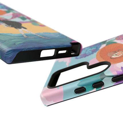 🌊☂️ The Lady Of The Flowered Seashore Phone Case – Art Deco Seaside Fashion
