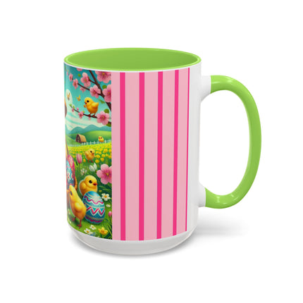 Geisha Kitten’s Easter Delight Colorful Mugs (11oz, 15oz)